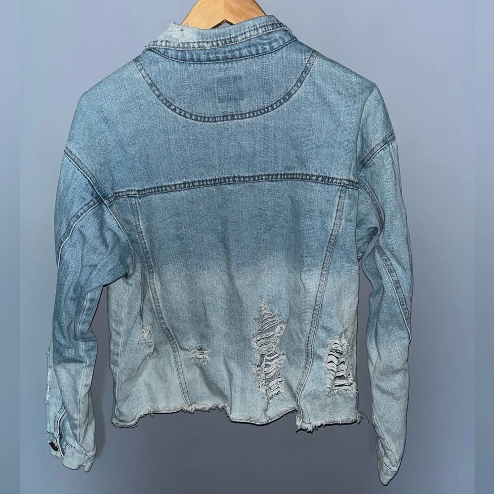Distressed Denim Blue‎ Jacket